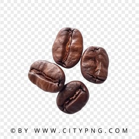 HD Four Roasted Brown Coffee Beans Transparent PNG