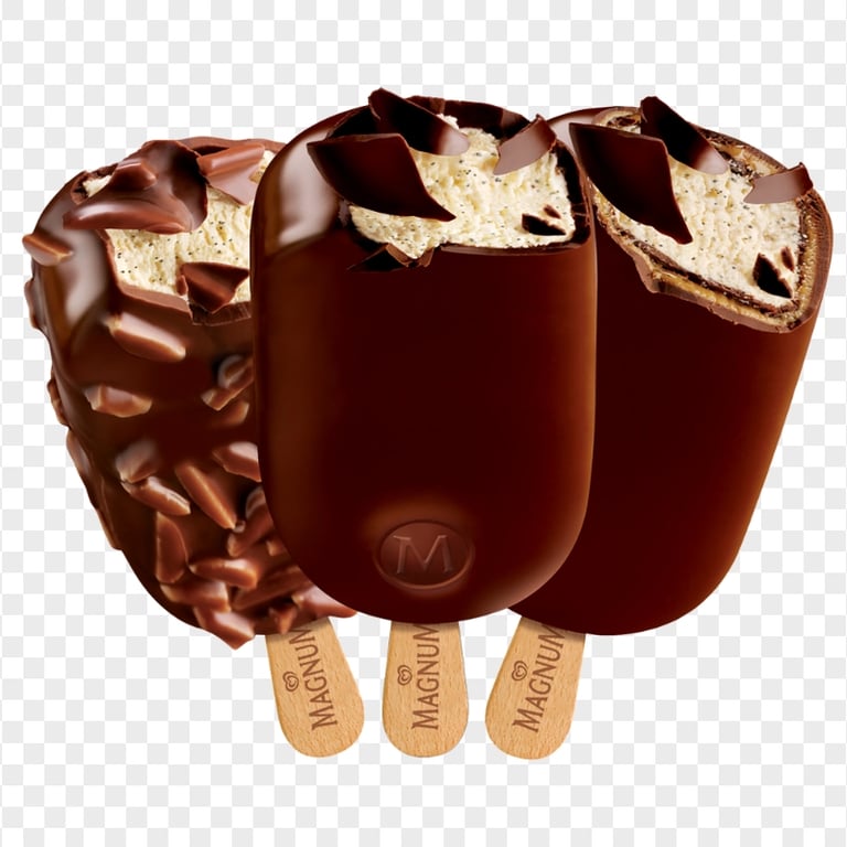 HD Three Magnum Ice Cream Bar PNG