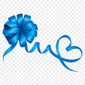 Blue Gift Bow PNG Image