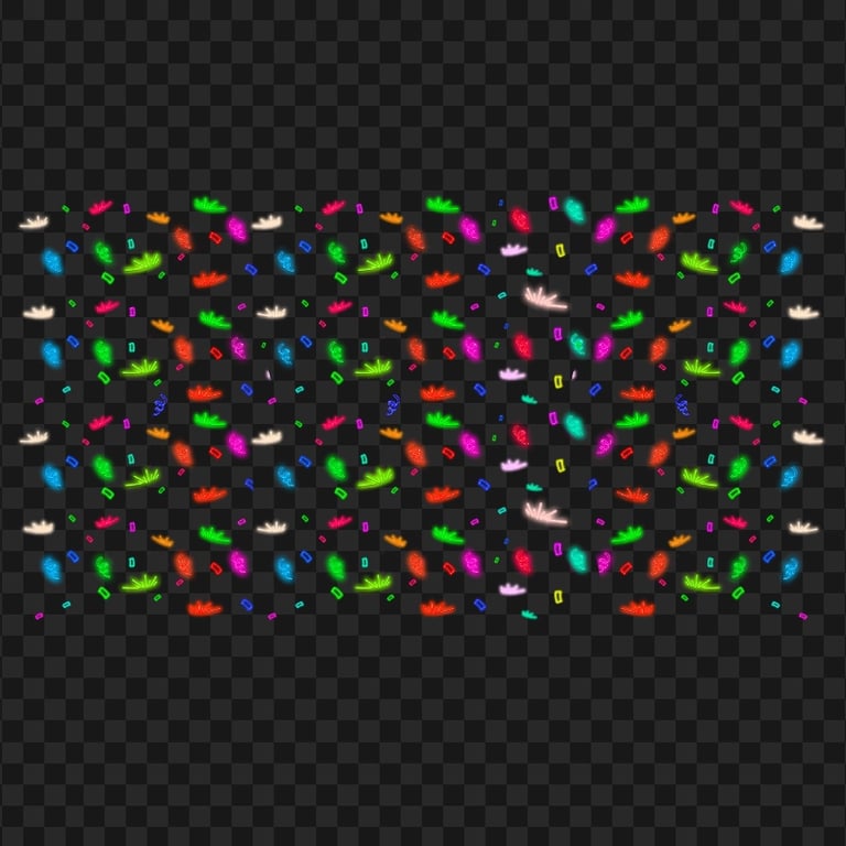 Colorful Confetti Neon Glowing Background HD PNG Citypng