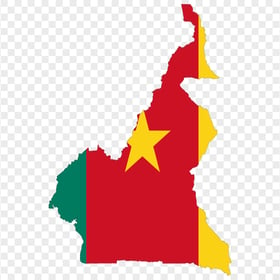 HD Cameroon Flag Map Transparent PNG