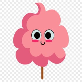 HD Cartoon Clipart Cotton Candy Face Character PNG