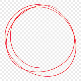 Doodle Sketch Lines Red Circle Transparent PNG