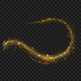 Curly Sparkling Glitter Line Transparent PNG