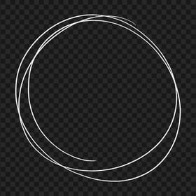 Doodle Sketch Lines White Circle FREE PNG