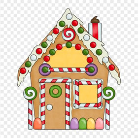 Clipart Christmas Decorated House FREE PNG