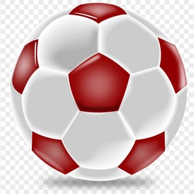 HD Classic Red And White Soccerball PNG
