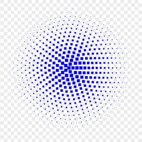 Circular Blue Halftone Abstract PNG