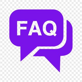 FAQ Questions Speech Bubble Purple Icon PNG