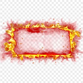 HD Fire Horizontal Frame Border PNG