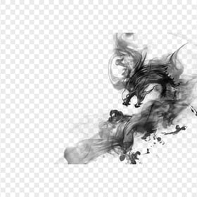 Black Smoke Dragon Illustration