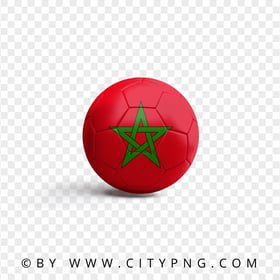 HD Soccer Ball With Morocco MAR Flag PNG