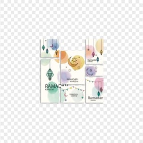 Creative Colorful English Ramadan Kareem Poster