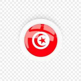 Circle Tunisia Flag Glossy Icon PNG