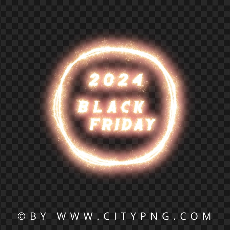 HD 2024 Black Friday Sparkle Logo PNG Citypng