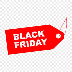 HD Black Friday Tag Outline Red Color PNG