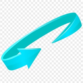 HD 3D Blue Turquoise Circle Arrow PNG