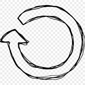 Drawing Sketch Outline Circular Arrow Refresh