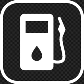 Fuel Gas Station White Icon Transparent Background