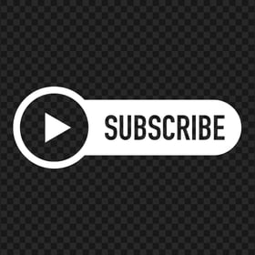 HD Outline Youtube Subscribe White Button Logo PNG