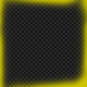 HD Glowing Blurry Square Yellow Frame Transparent PNG