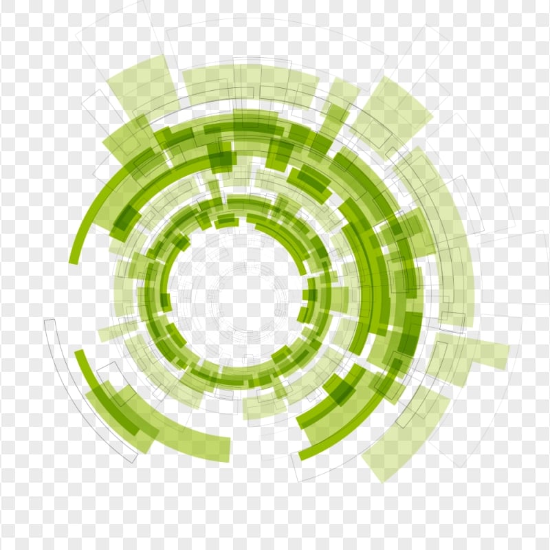 HD Round Green Circular Abstract PNG