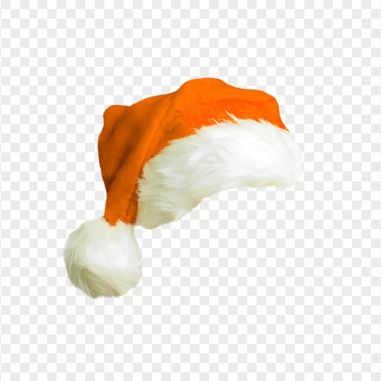 HD Cute Real Orange Christmas Santa Claus Hat PNG | Citypng