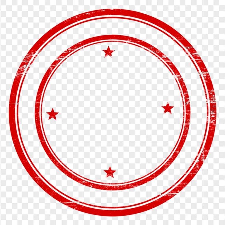 HD Empty Round Stamp With Stars PNG