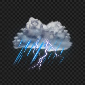 HD Realistic Thunderstorm Rainy Cloud Lightning PNG