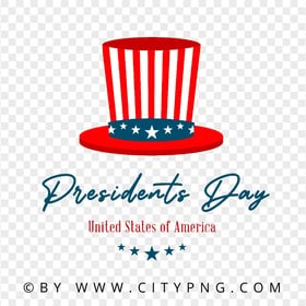 Presidents Day Uncle Sam Hat Vector Design HD PNG