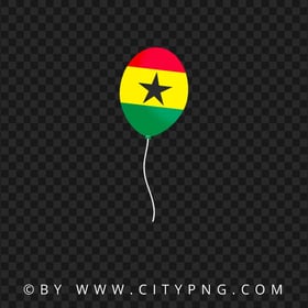 Ghana Flag Balloon FREE PNG