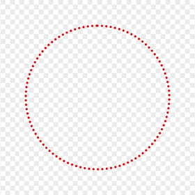 Dotted Red Circle PNG Image
