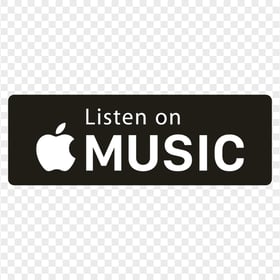 HD Listen On Apple Music Button Logo PNG