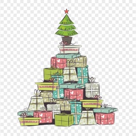 Clipart Cartoon Christmas Holiday Gifts Boxes PNG IMG