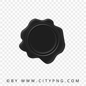 Black Blank Seal Wax Stamp PNG