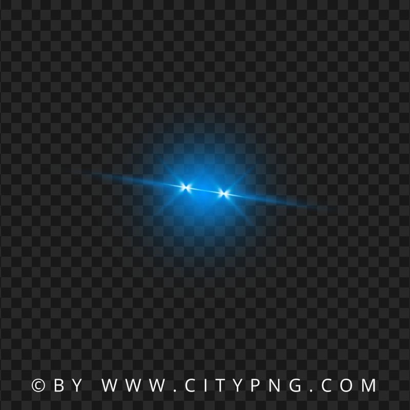 Blue Laser Eyes Lens Flare Effect Transparent PNG