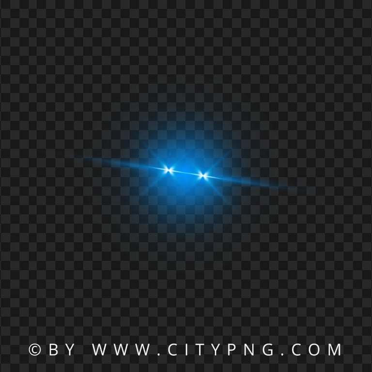 Blue Laser Eyes Lens Flare Effect Transparent PNG