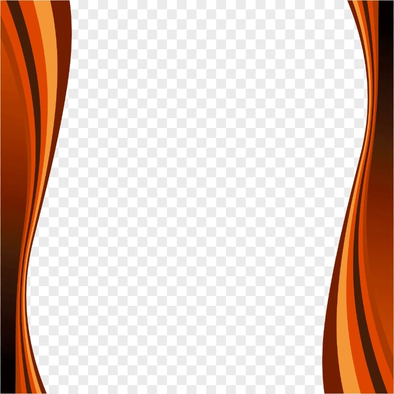 HD Abstract Curved Lines Orange Vertical Frame PNG Citypng