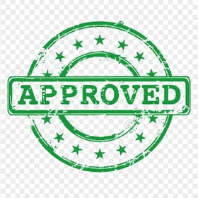 HD Green Round Approved Stamp PNG