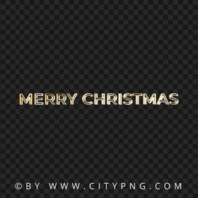 Merry Christmas Lettering Gold And White Design PNG