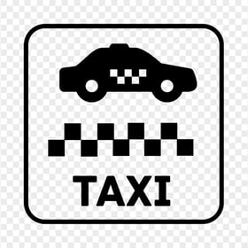 Black Sign Logo Taxi Zone Icon PNG