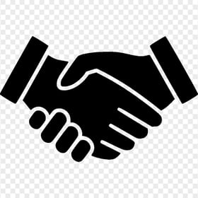 HD Handshake Black Icon Symbol PNG