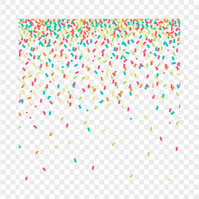 Falling Colorful Paper Confetti PNG