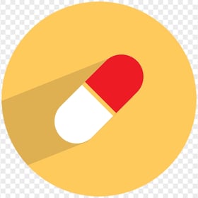 Flat Orange Healthcare Medicine Pill Icon