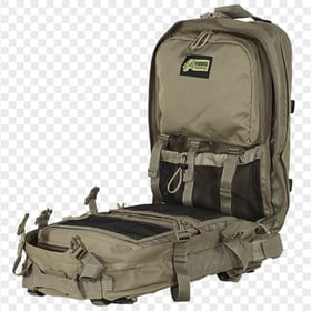 Opened Military First Aid Kit Emergency Backpack