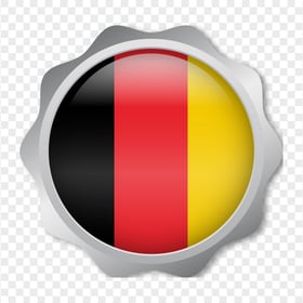 Germany Flag On Badge PNG Image