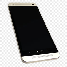 Silver HTC One M7 phone
