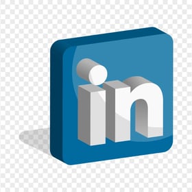 HD 3D Square Linkedin IN Icon Symbol PNG