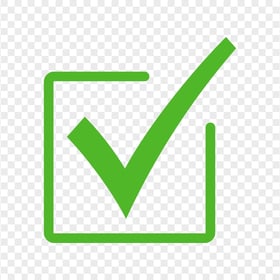 HD Green Checkbox Tick Mark Symbol Icon PNG