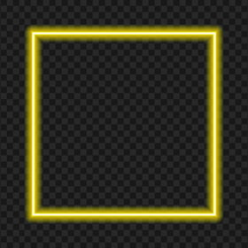 HD Yellow Neon Border Frame PNG